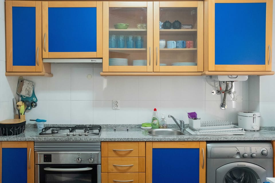 Apartment | Private kitchen | Full-size fridge, microwave, oven, stovetop