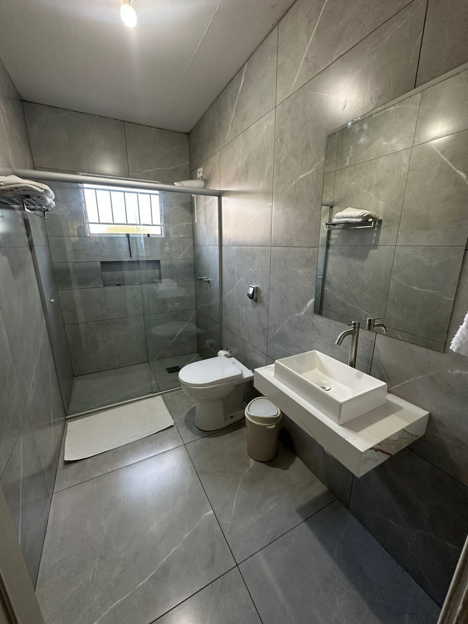 Comfort Quadruple Room | Bathroom | Shower, towels, soap, toilet paper