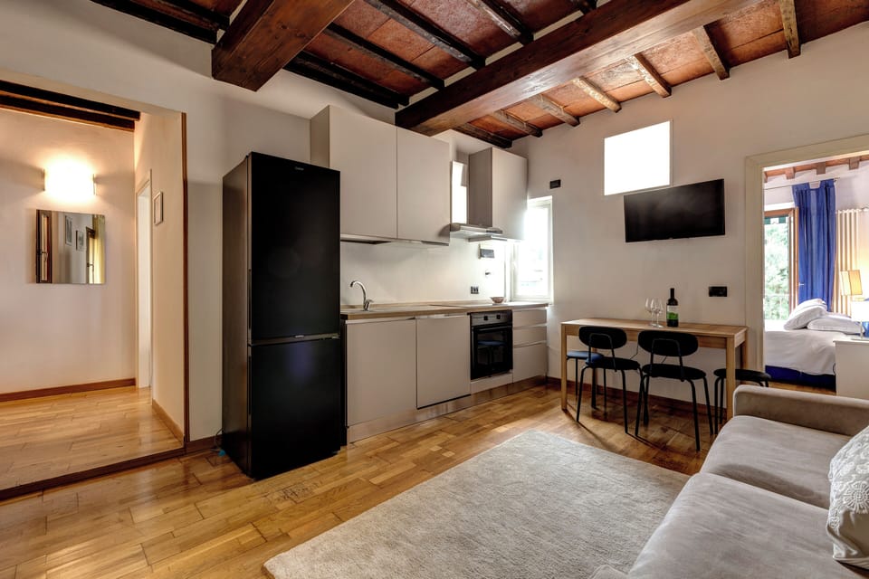 Apartment | Living area | 30-inch flat-screen TV with digital channels