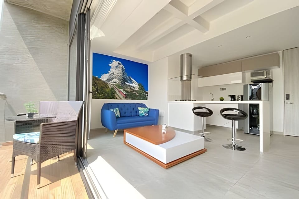 Apartment, City View | Living area
