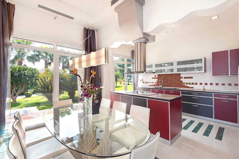 Grand Villa, 5 Bedrooms, Private Pool, Sea View | Private kitchen | Full-size fridge, microwave, oven, stovetop