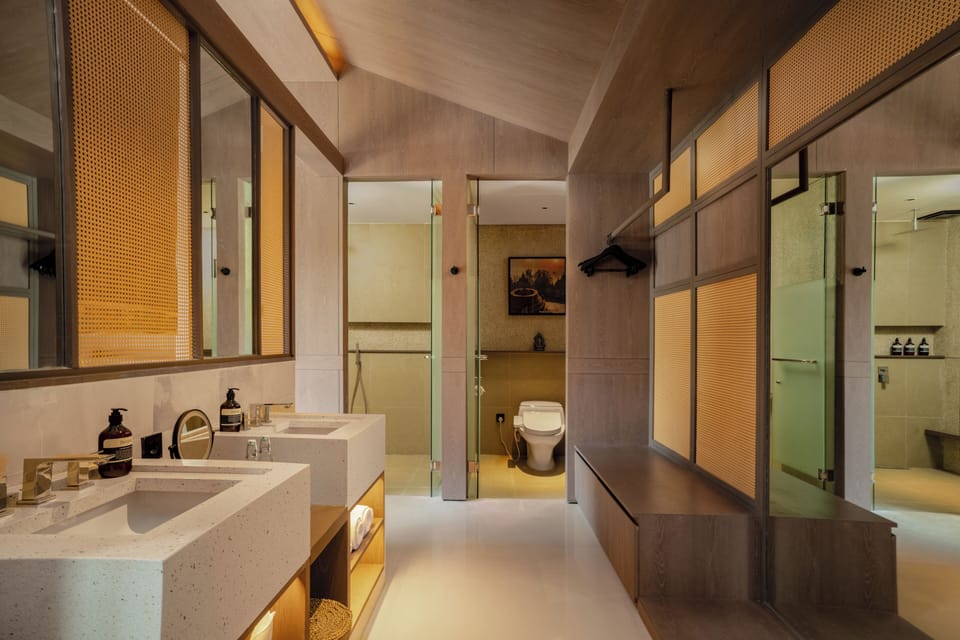 Two Bedroom Garden Pool Villa | Bathroom | Separate tub and shower, free toiletries, hair dryer, bathrobes