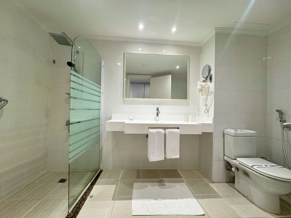 Deluxe Room | Bathroom | Shower, free toiletries, hair dryer, towels
