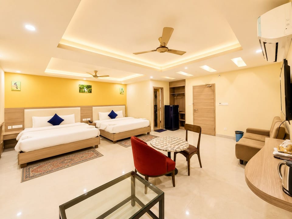 Superior Quadruple Room | Premium bedding, desk, laptop workspace, soundproofing
