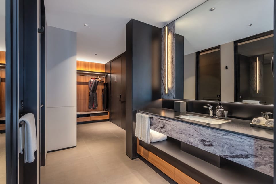 Superior Double Room, City View | Living area | 55-inch LCD TV with cable channels, printers