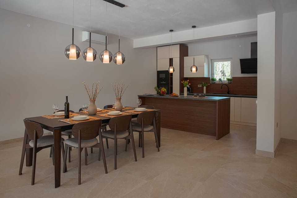 Villa | Private kitchen | Espresso maker, coffee/tea maker, fridge, microwave