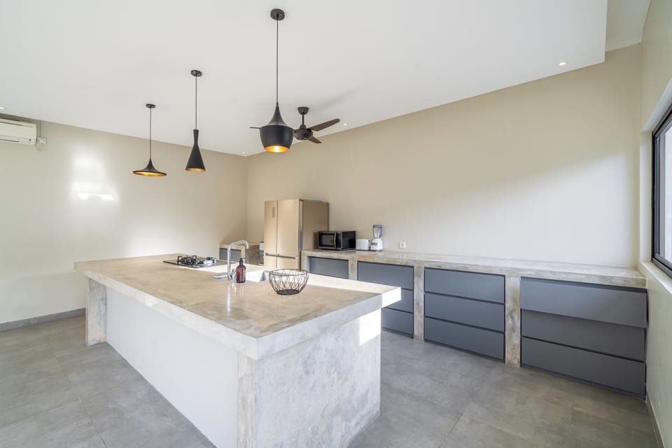 Luxury Villa, Pool View | Private kitchen | Toaster, blender, spices, eco-friendly cleaning products