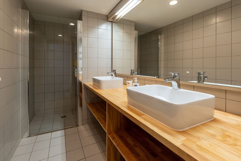 Suite | Bathroom | Shower, towels, soap, shampoo