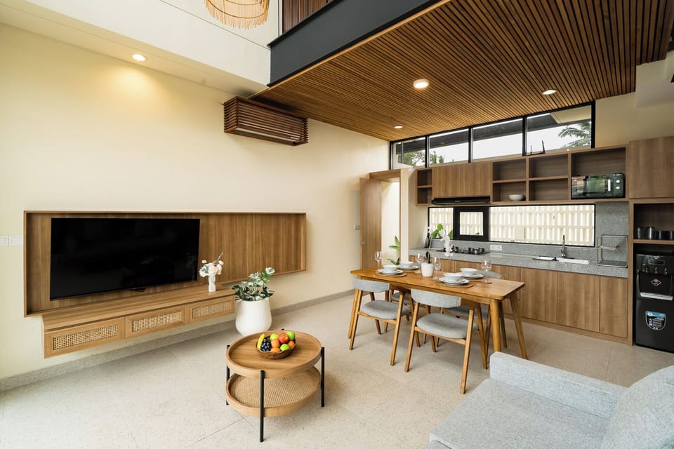 Villa, 2 Bedrooms, Private Pool, Pool View | Living room | 65-inch Smart TV with cable channels, Netflix, streaming services