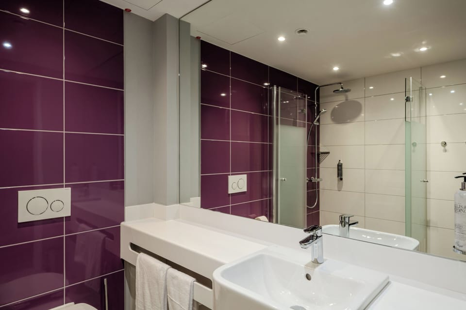 Double Room, Mobility Accessible (Barrier Free Room) | Bathroom | Soap, shampoo, toilet paper