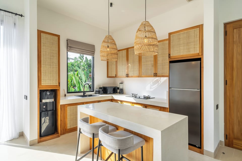 Luxury Villa, Pool View | Private kitchen | Coffee/tea maker, toaster, blender, spices