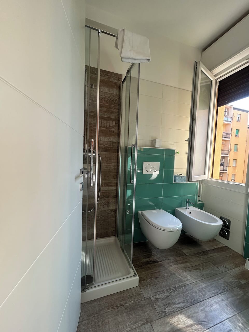 Shower, rainfall showerhead, hair dryer, bidet