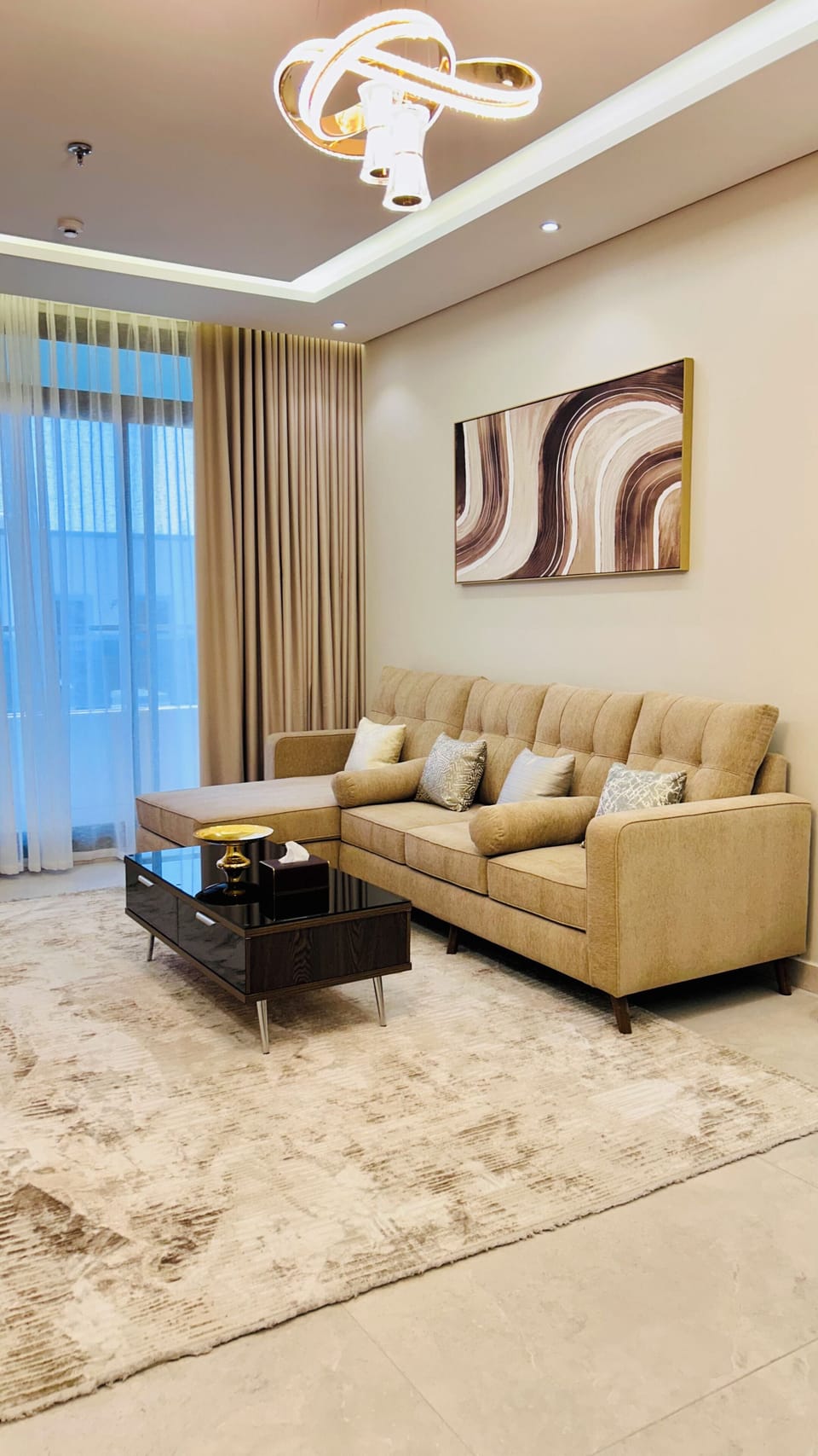 Luxury Apartment, Balcony | Living area