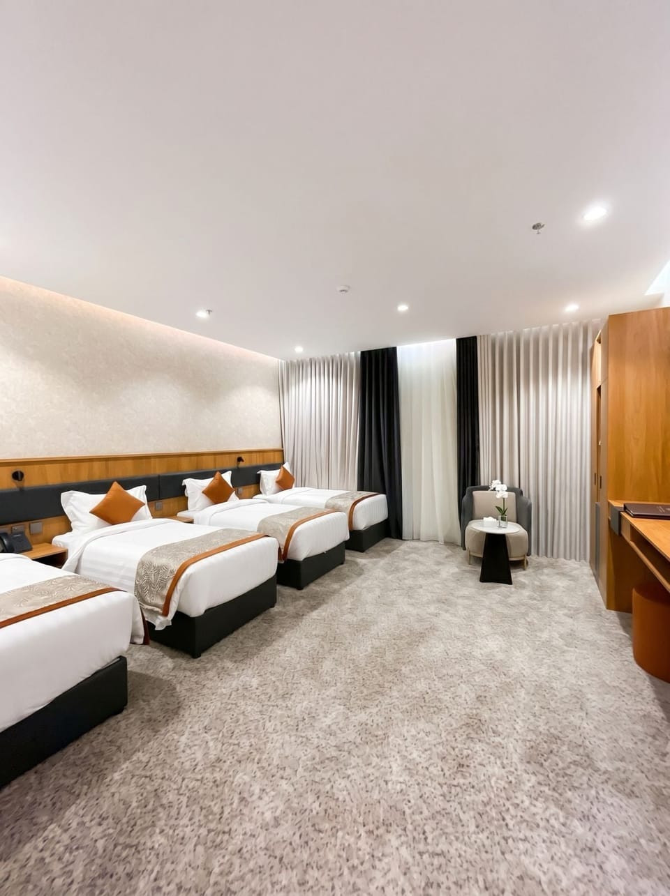 In-room safe, laptop workspace, blackout drapes, soundproofing