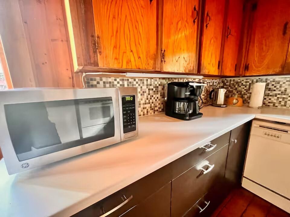 Comfort Cabin, Private Bathroom, Mountain View (Forest Cabin) | Shared kitchen | Spices, paper towels, kitchen island