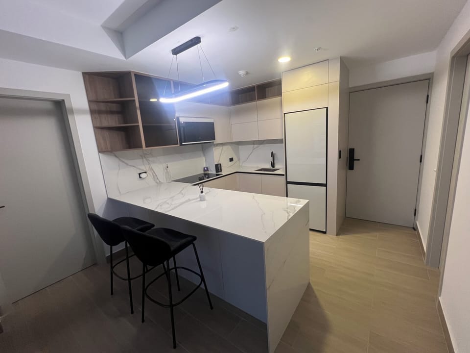 Luxury Apartment, Balcony, City View | Private kitchen | Coffee/tea maker, fridge, microwave, cookware/dishes/utensils