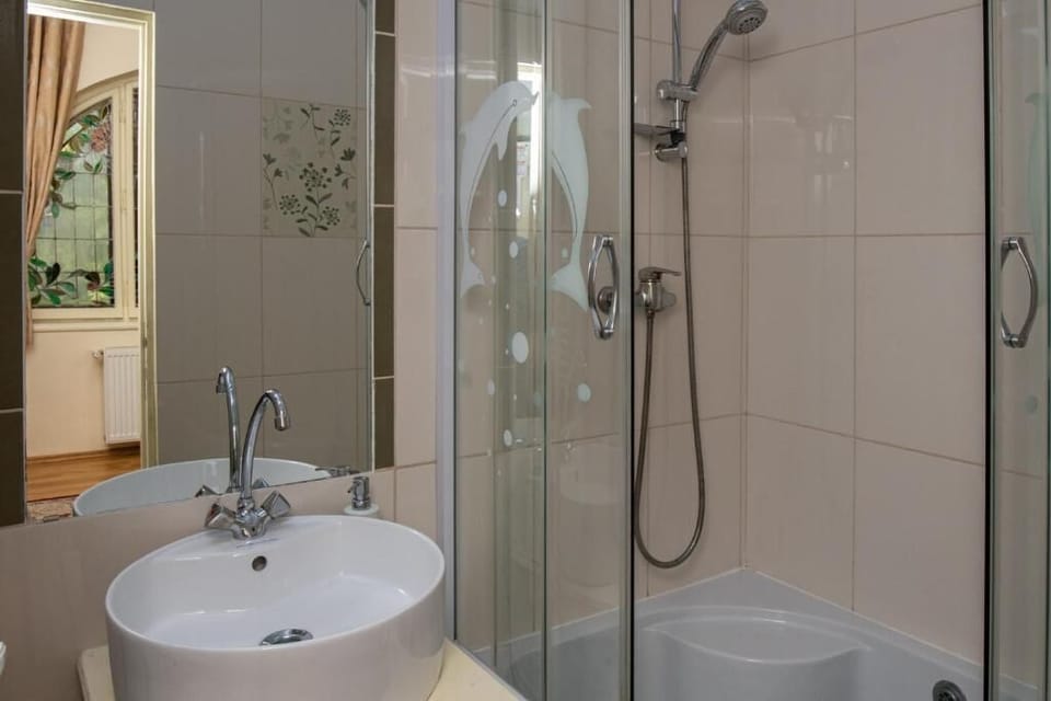 Comfort Double Room, Mountain View, Tower | Bathroom | Hair dryer, towels