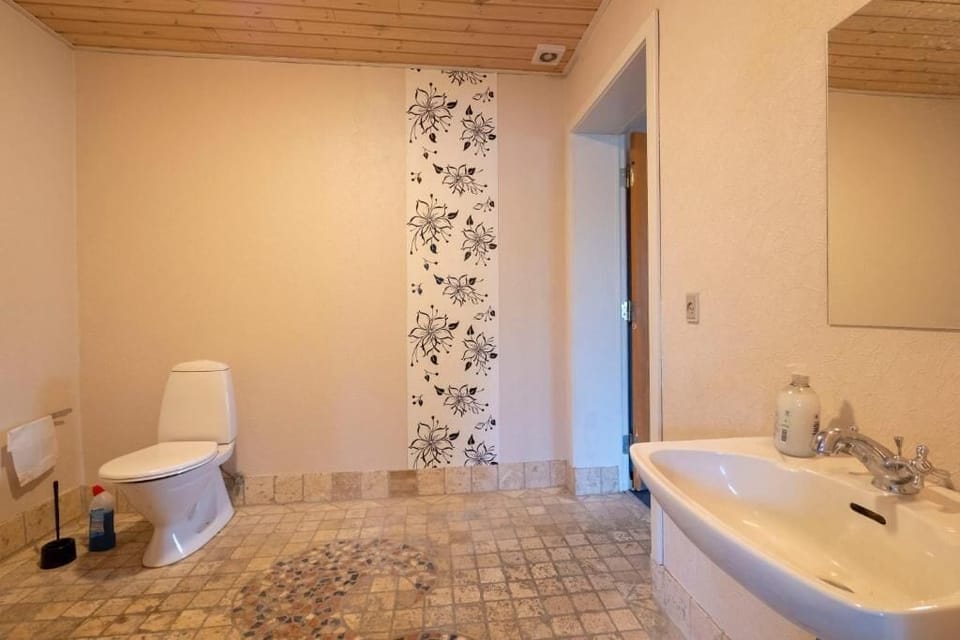 Shower, soap, toilet paper