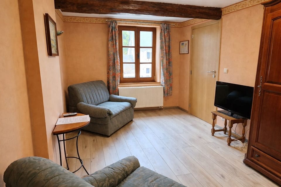Standard Double Room | Living area | 30-inch TV with cable channels