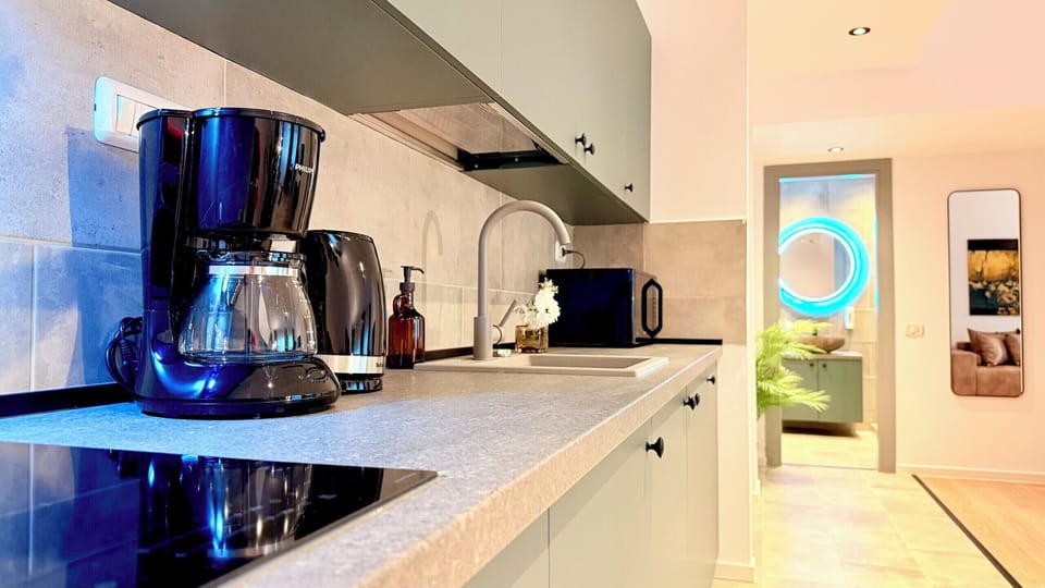 Premium Apartment, 1 Double Bed with Sofa bed, Non Smoking | Private kitchen | Mini-fridge, microwave, stovetop, cookware/dishes/utensils