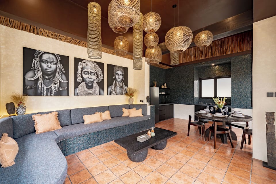 Deluxe Villa, 3 Bedrooms, Patio, Pool View | Living room