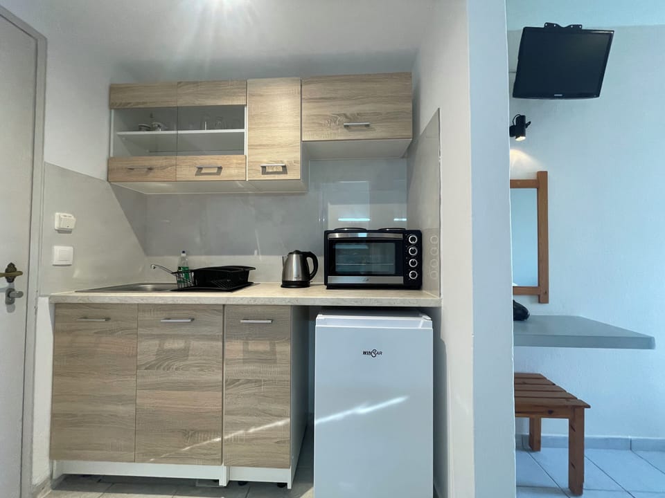 Basic Studio, 1 Bedroom, Balcony, Mountain View | Private kitchen