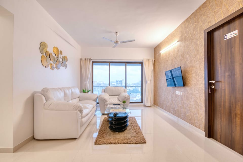 Luxury Apartment, Balcony, City View | Living area | LED TV