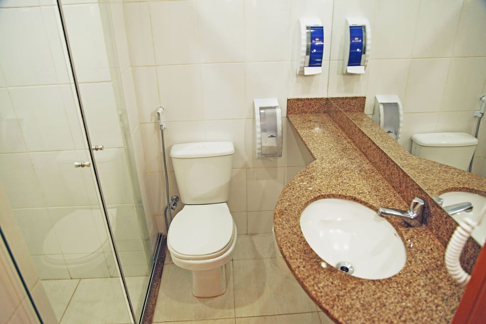 Deluxe Room | Bathroom | Shower, hair dryer, towels