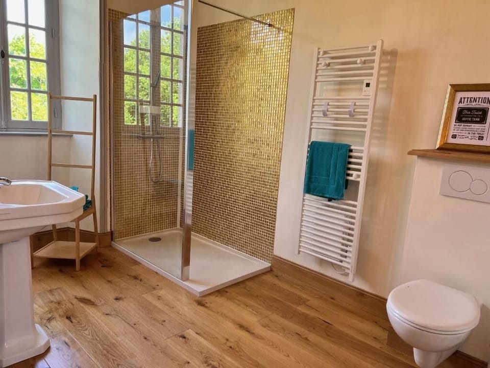 Deluxe Double Room, Pets Allowed, Courtyard View | Bathroom | Shower, free toiletries, hair dryer, towels