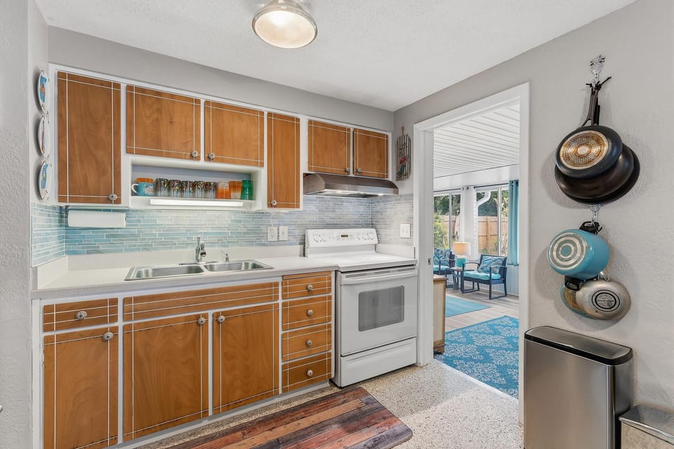 House, Multiple Beds (Mid-Century Beach House) | Private kitchen