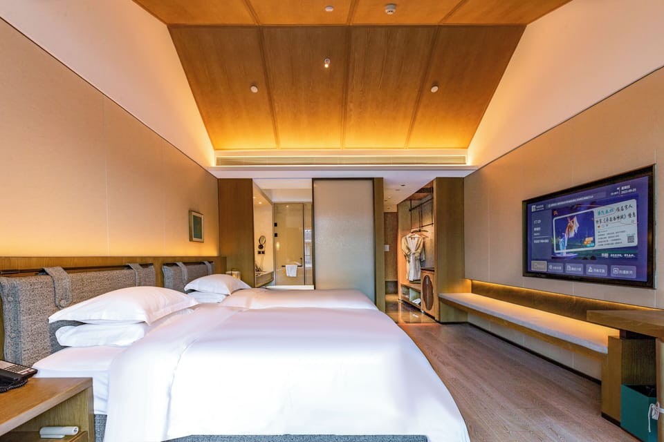 Mountain View Twin Room With Dyson Hairdryer And Manual Coffee Machine | Minibar (some free items), cribs (free), WiFi (free), bed sheets