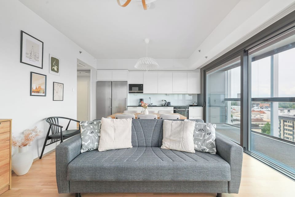 Superior Apartment, 2 Bedrooms, Sauna, City View | Living area | 55-inch Smart TV with cable channels