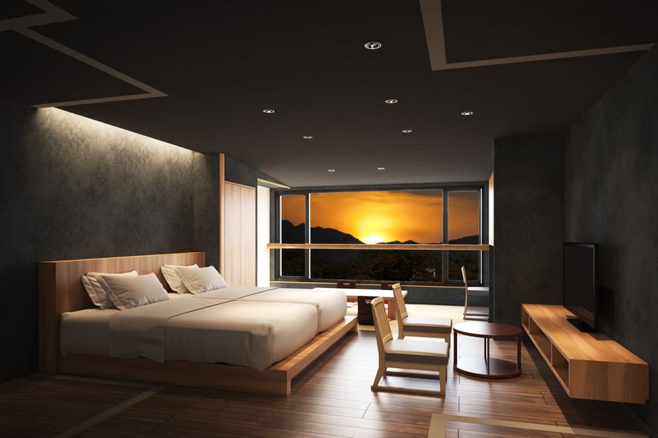 Japanese Western Style Room | Down comforters, minibar, in-room safe, desk