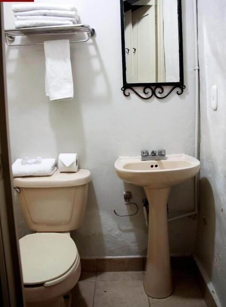 Shower, towels, toilet paper