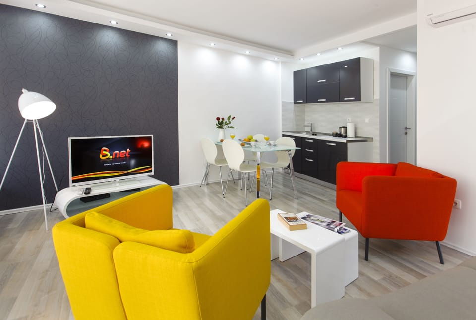 Apartment, 2 Bedrooms, Balcony | Private kitchen | Fridge, electric kettle