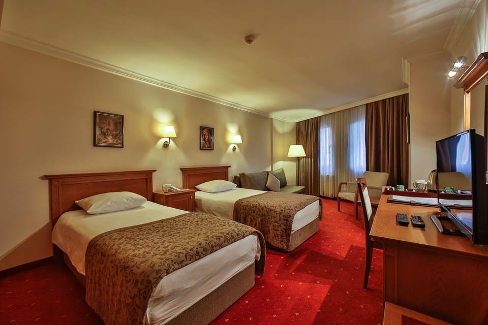 Standard Double or Twin Room | Minibar, in-room safe, blackout drapes, soundproofing
