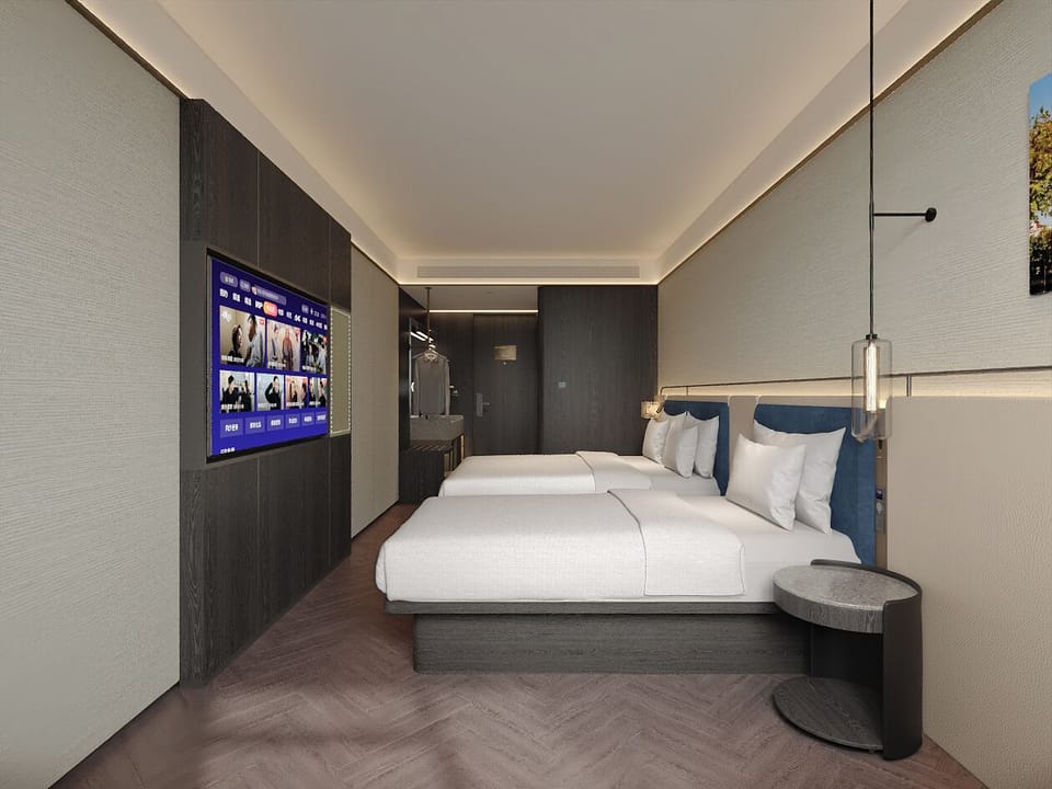Down comforters, blackout drapes, free WiFi, bed sheets