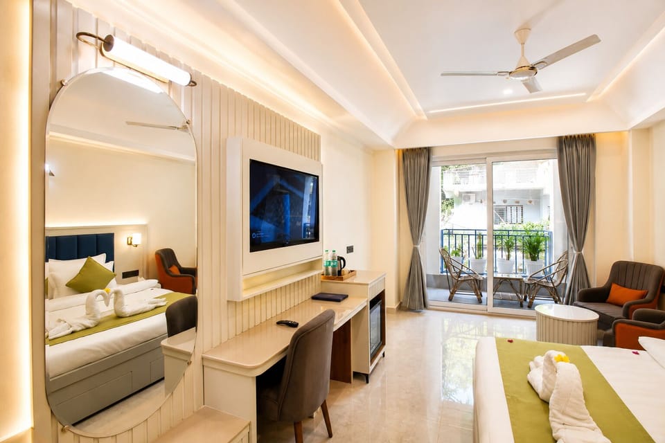 Superior Double Room, Hill View | In-room safe, desk, laptop workspace