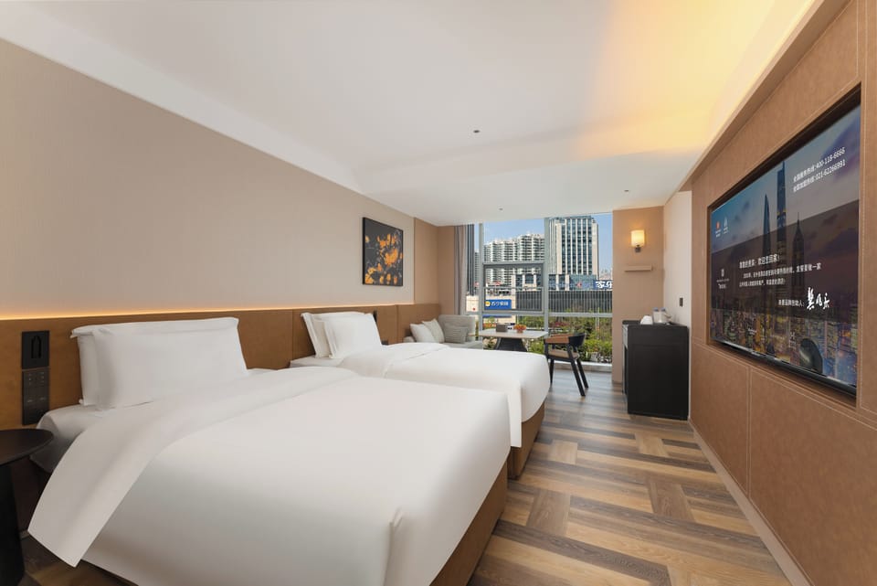 Double or Twin Room, Multiple Beds, Pets Not Allowed, City View | Minibar (free items), desk, blackout drapes, WiFi (free)