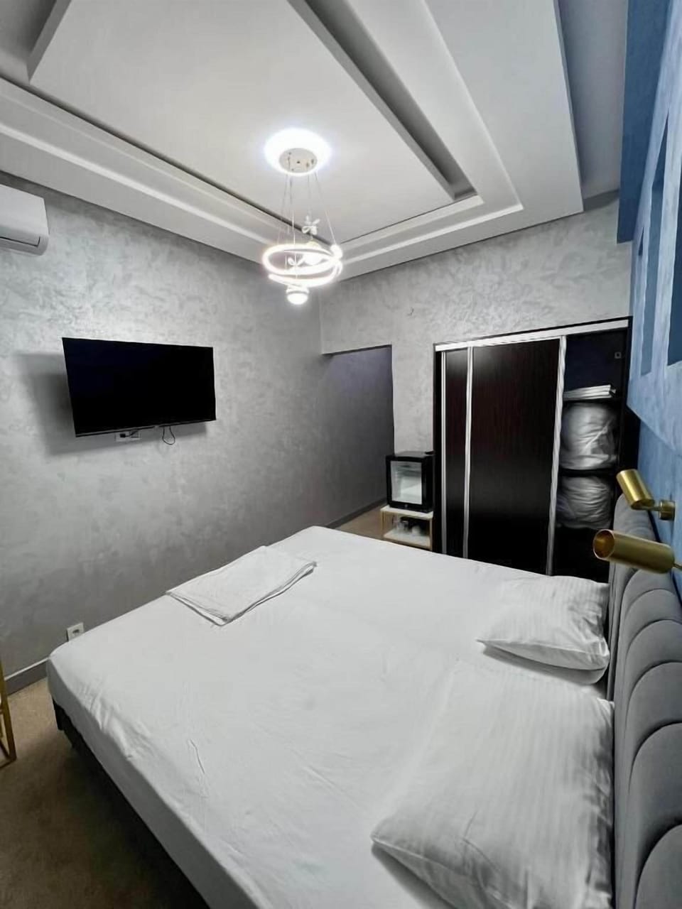 Blackout drapes, soundproofing, iron/ironing board (on request)