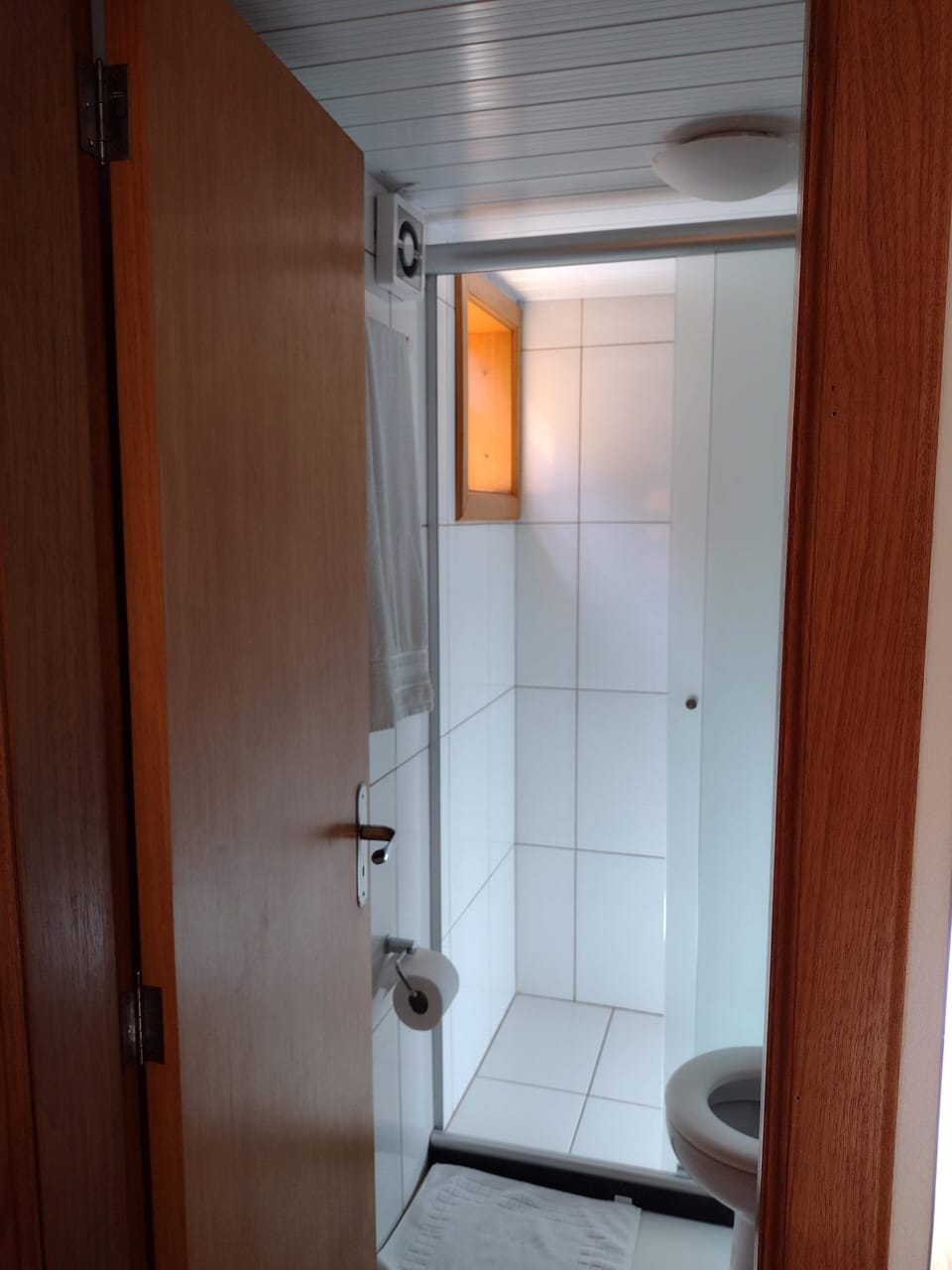 Bathroom | Hair dryer, towels, soap, toilet paper