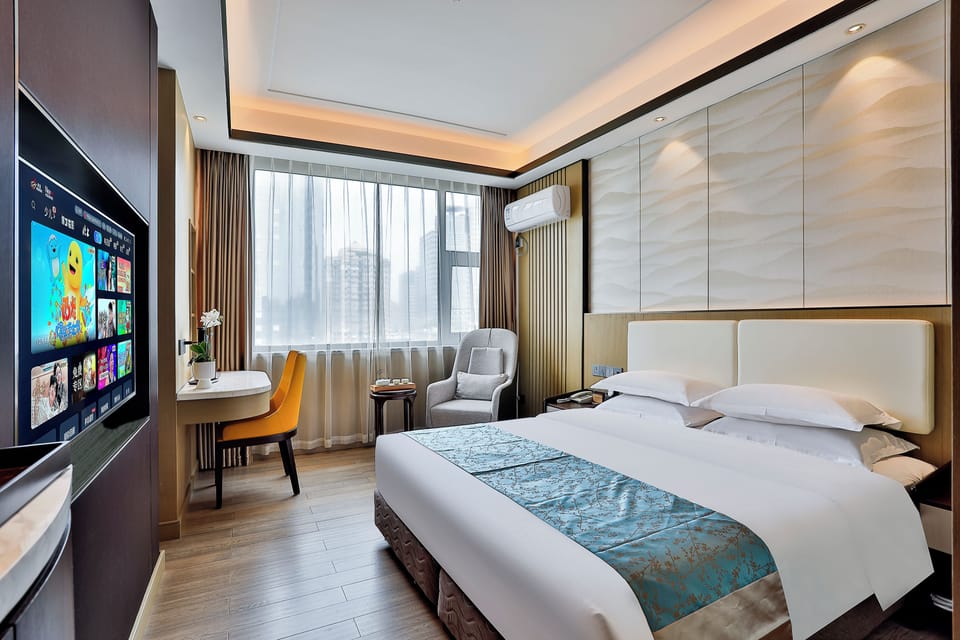 Executive Single Room, City View | In-room safe, desk, laptop workspace, blackout drapes
