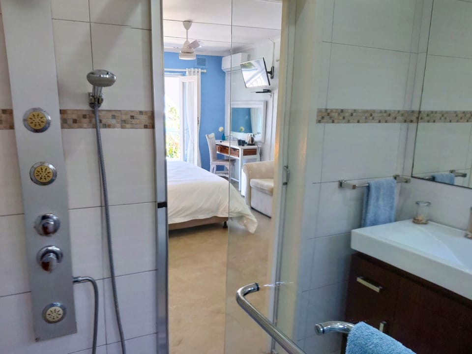 Superior Double or Twin Room, Sea View | Bathroom | Shower, hair dryer, towels, soap
