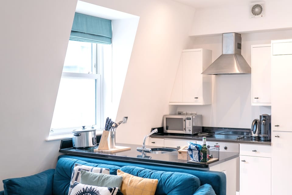Premium Apartment, 2 Bedrooms | Private kitchen | Full-size fridge, microwave, oven, stovetop