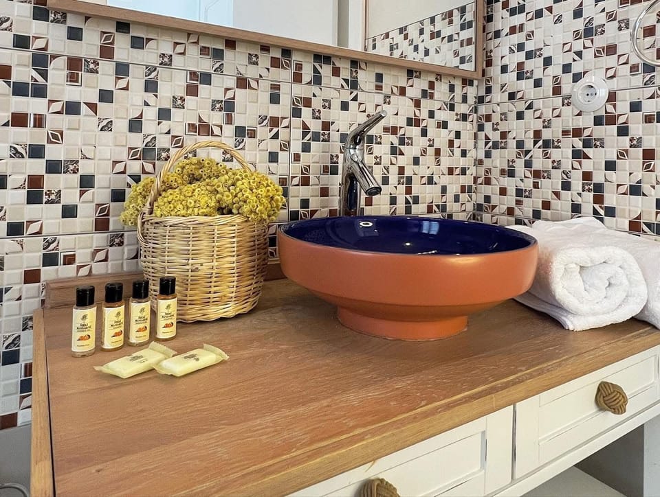 Deluxe Room | Bathroom | Shower, hair dryer, towels, soap