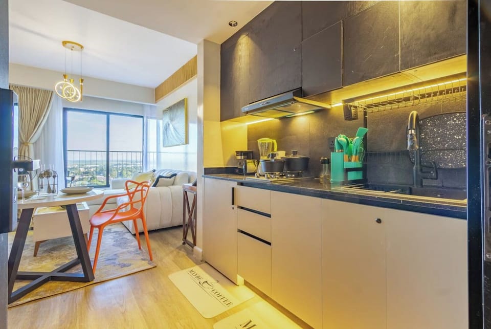 Deluxe Apartment, Balcony, City View | Private kitchen | Full-size fridge, microwave, cookware/dishes/utensils