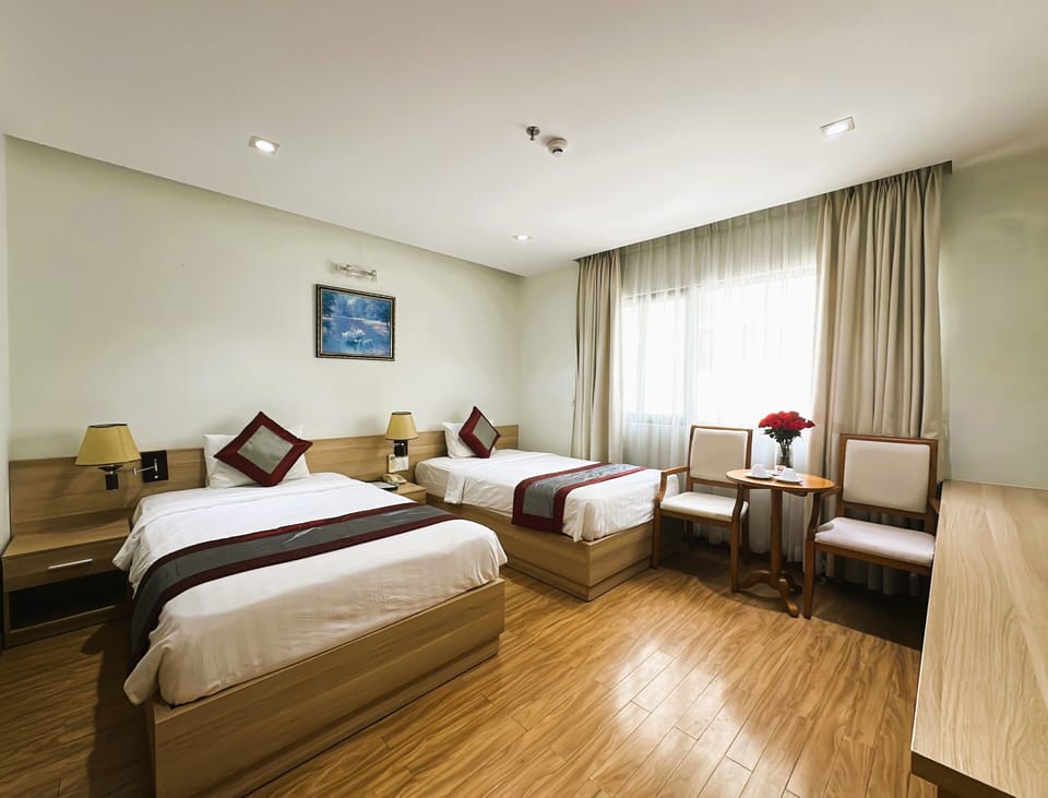 Superior Room, 2 Double Beds, Non Smoking, City View | Desk, laptop workspace, blackout drapes, WiFi (free)