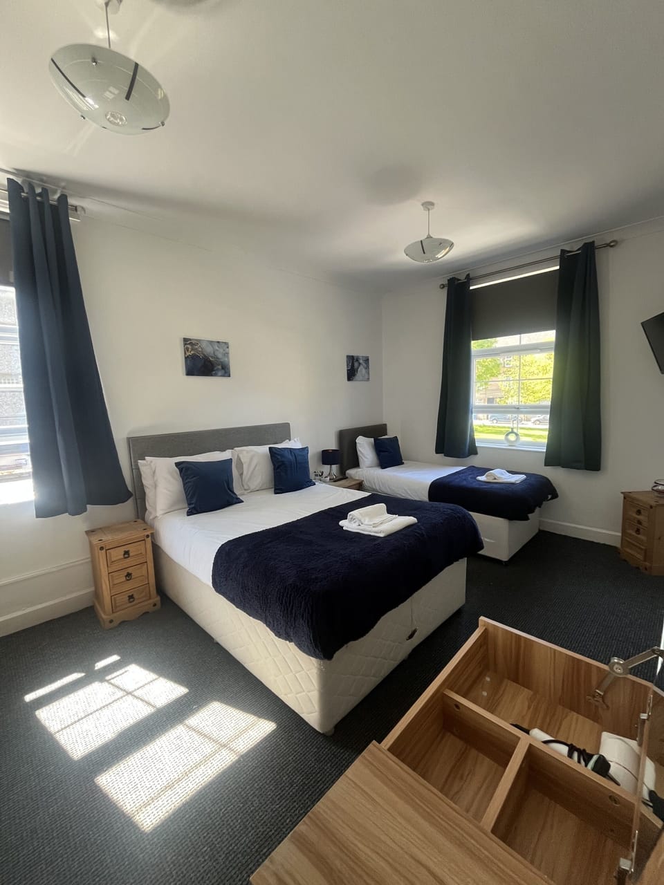 Family Room | Desk, blackout drapes, iron/ironing board (on request), WiFi (free)