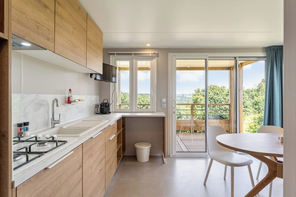 Premium Chalet, 2 Bedrooms | Private kitchen | Full-size fridge, stovetop, cookware/dishes/utensils