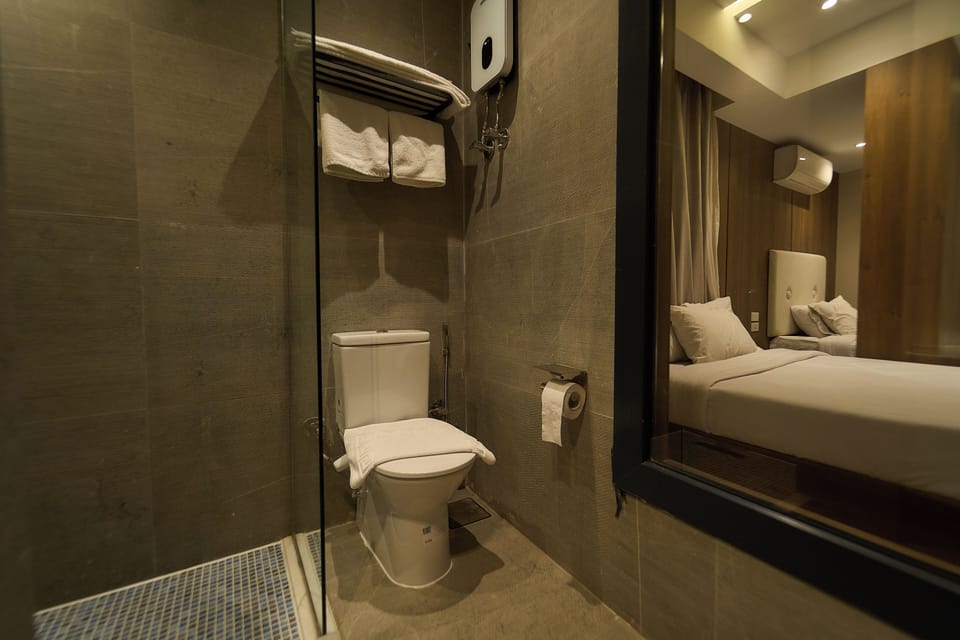 Deluxe Twin Room | Bathroom | Free toiletries, hair dryer, towels, soap